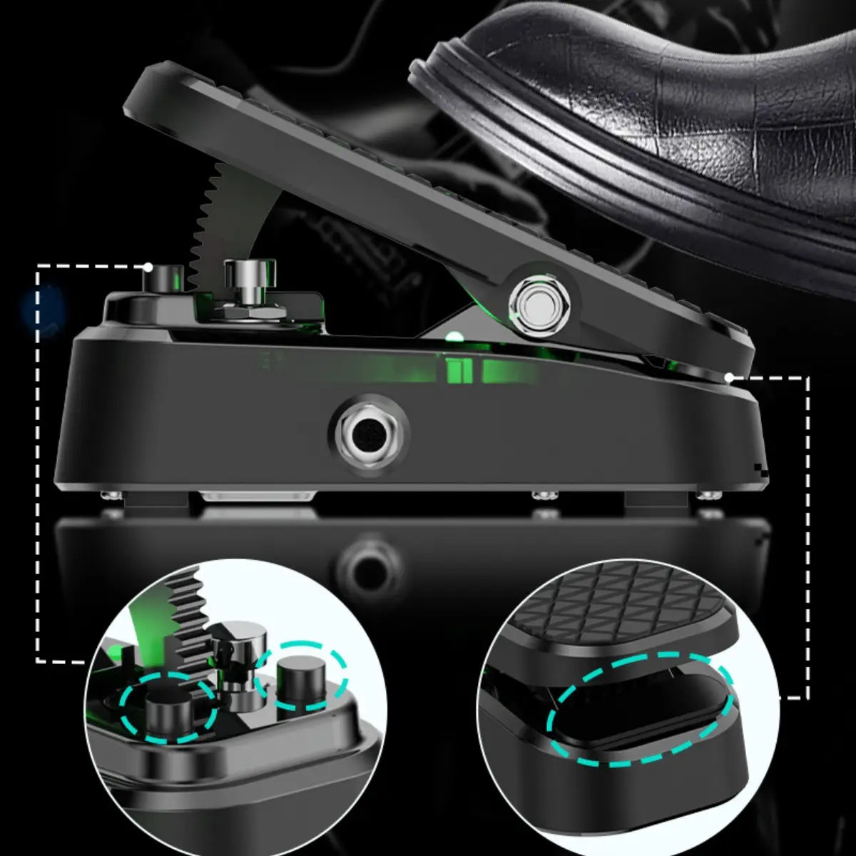 MP-1 Mini Wah/Volume Pedal/2-in-1 Combo/23°Wide Travel/Pure Analog Wah/Features RM Shielded Inductor/for Electric Guitar