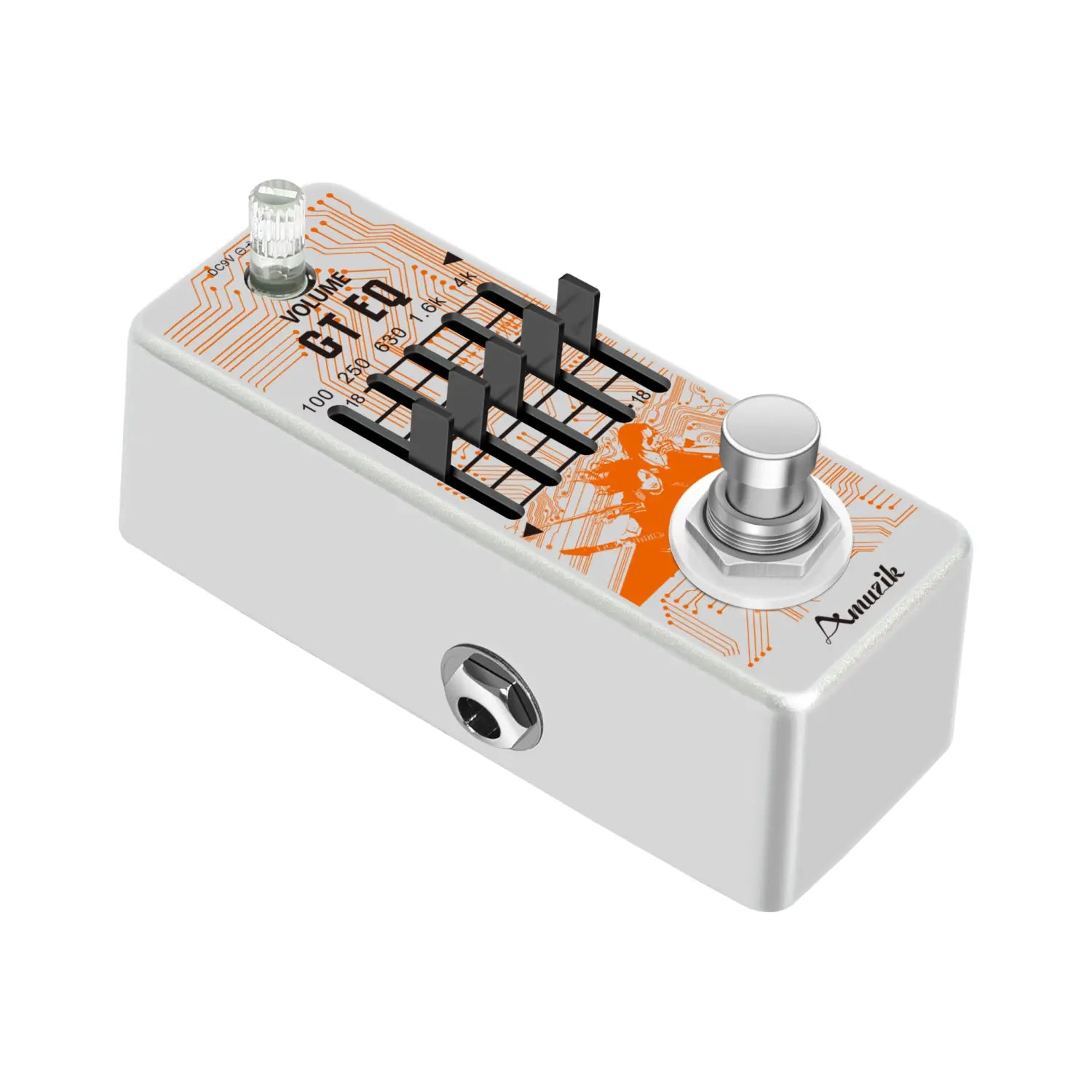 Amuzik Guitar Equalizer Pedal 5-band Parametric EQ Guitar Effect Pedal Frequency Compensator ±18dB Range for Mini Size True Byp