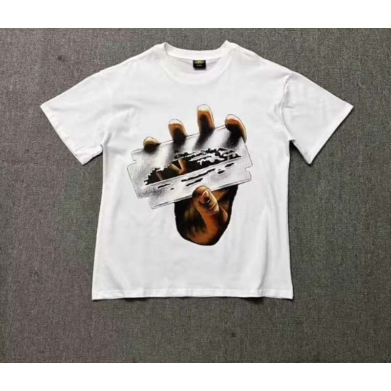American Street Hip Hop Retro Short Sleeve T-Shirt Printed Women’s Loose Cotton Crew Neck Couple Summer T-Shirt Harajuku