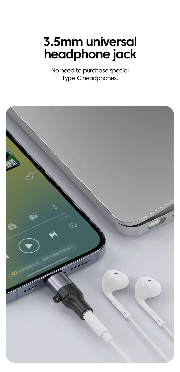 Mini USB Type C 3.5 Jack Earphone Adapter USB C to 3.5mm Headphones AUX Audio Adapter For iPhone 17 16 15 Samsung Huawei Xiaomi