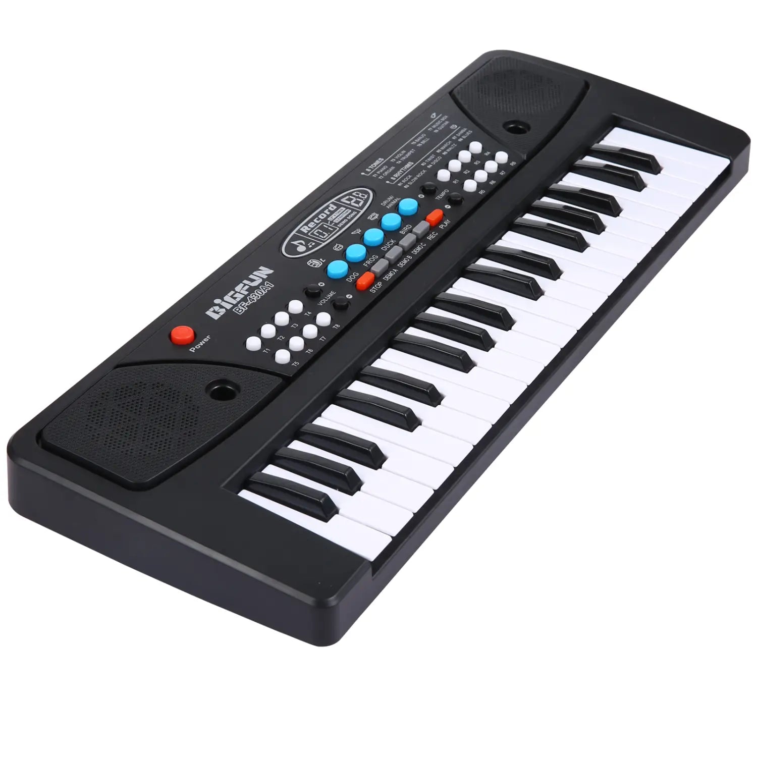 BIGFUN 37 Keys/49 Keys USB Electronic Organ Keyboard Piano Digital Music Electronic Keyboard with Microphone Black
