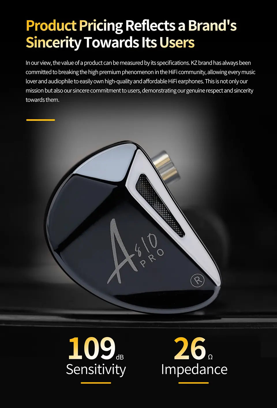 KZ AS10 PRO In Ear Earphones DJ Gaming Music 5BA Headsets Silver-Plated Oxygen-Free Copper IEM Cable
