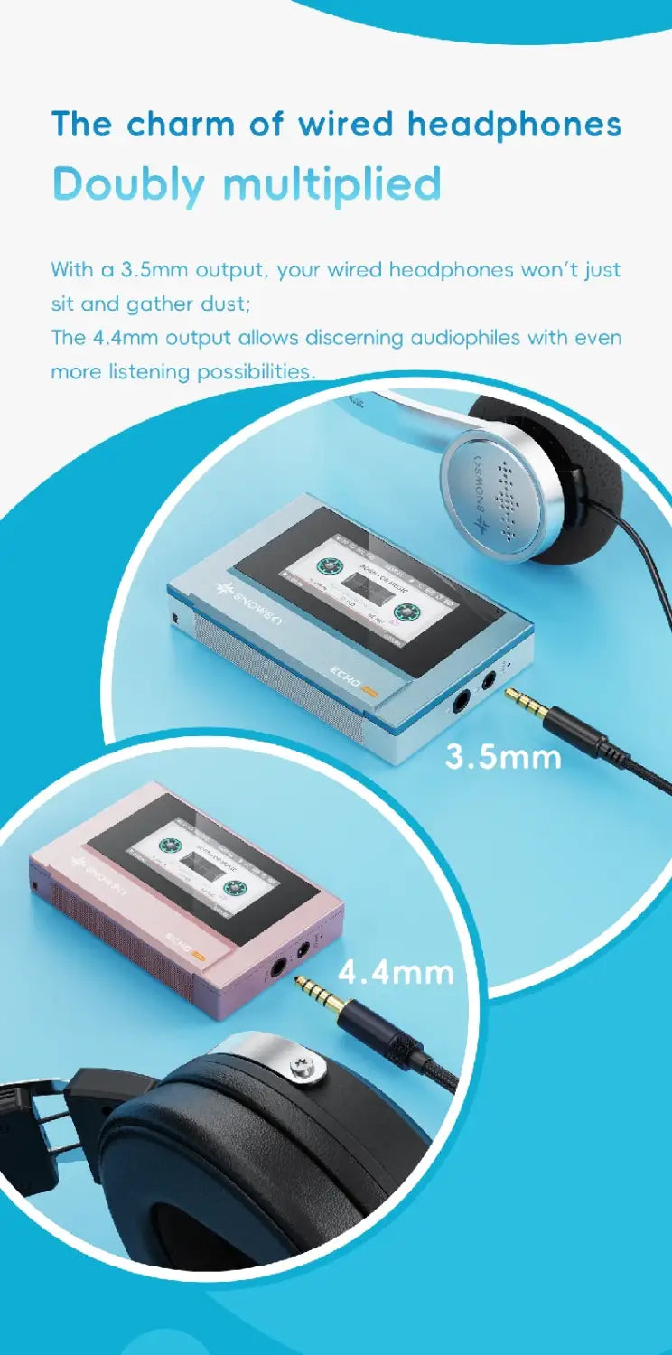 New Hot Sale FiiO SnowSky Echo Mini HiFi Bluetooth MP3 Walkman Pure Music Player 15Hours Playback 3.5mm 4.4mm Headphones Output