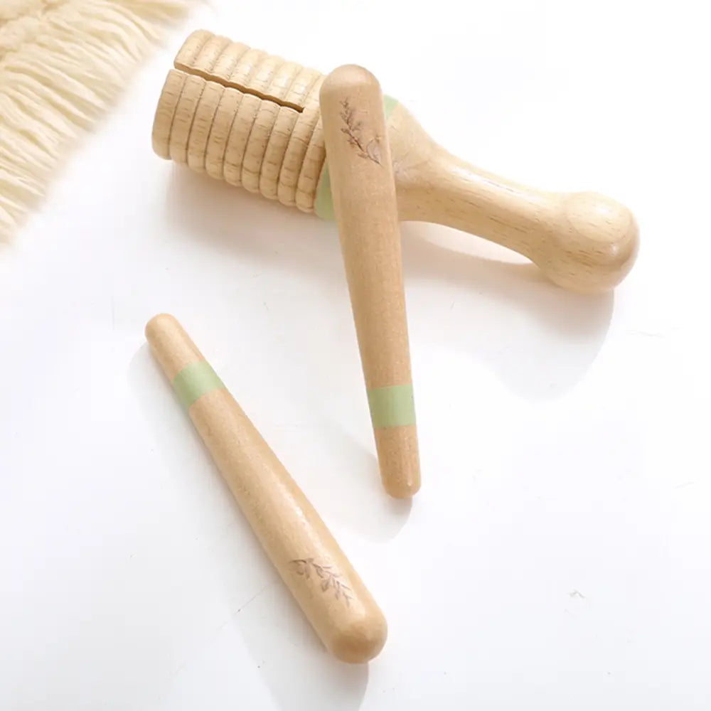 Kids Wooden Montessori Toys Musical Instruments Rattle Toys Wooden Squirrel Percussion Instruments Preschool Educational Toys