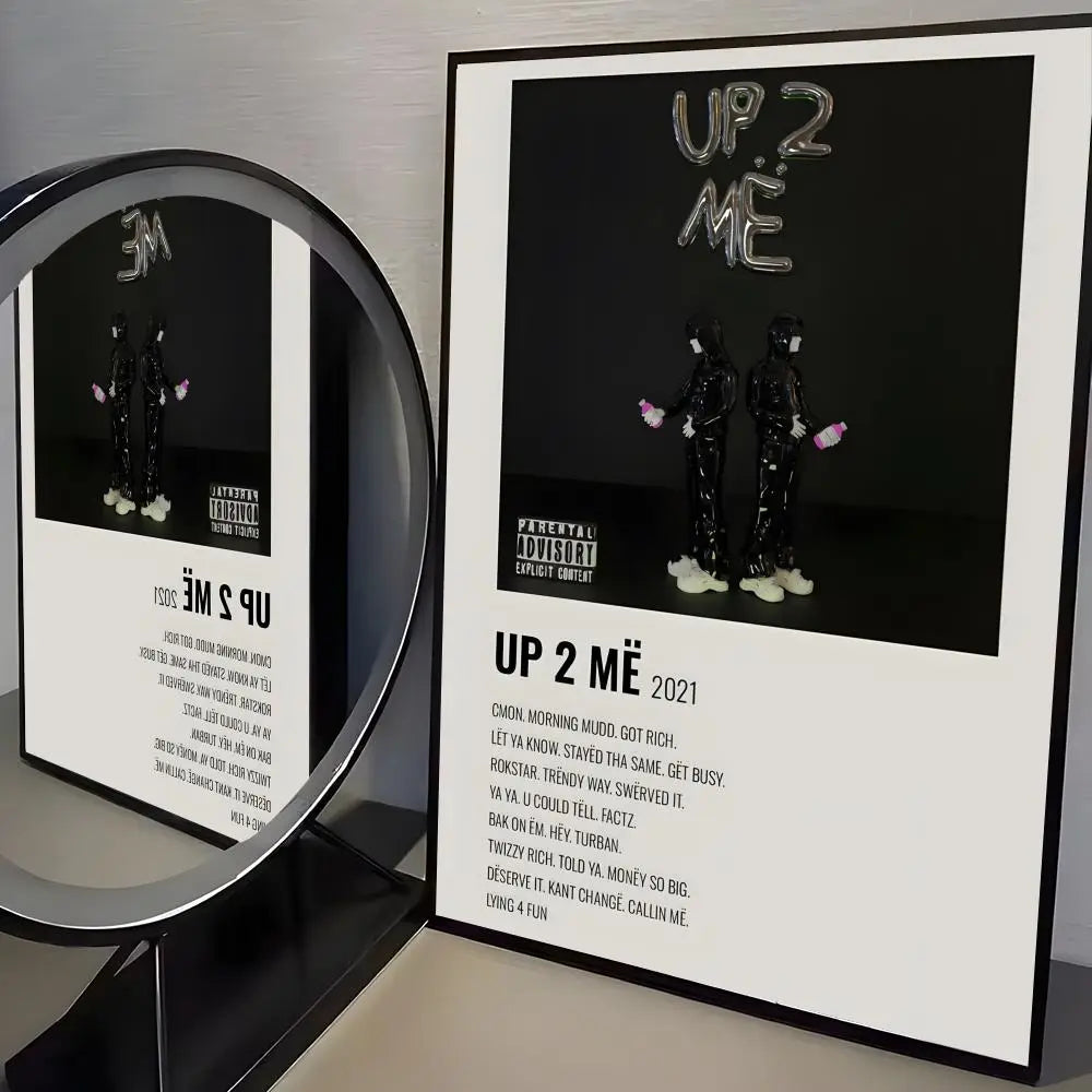 Rapper Y-Yeat Album Cover Poster Trendy Aesthetic Wall Art Good Sticker Printed on PP Paper for Living Room Bar Decoration
