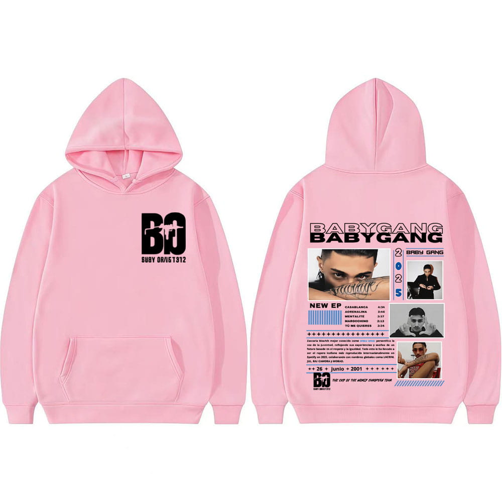Rapper Baby Gang Album Tour 2025 Cover Graphic Sweatshirt Men Women Hip Hop Casual Hoodie High Quality Comfort Oversized Hoodies