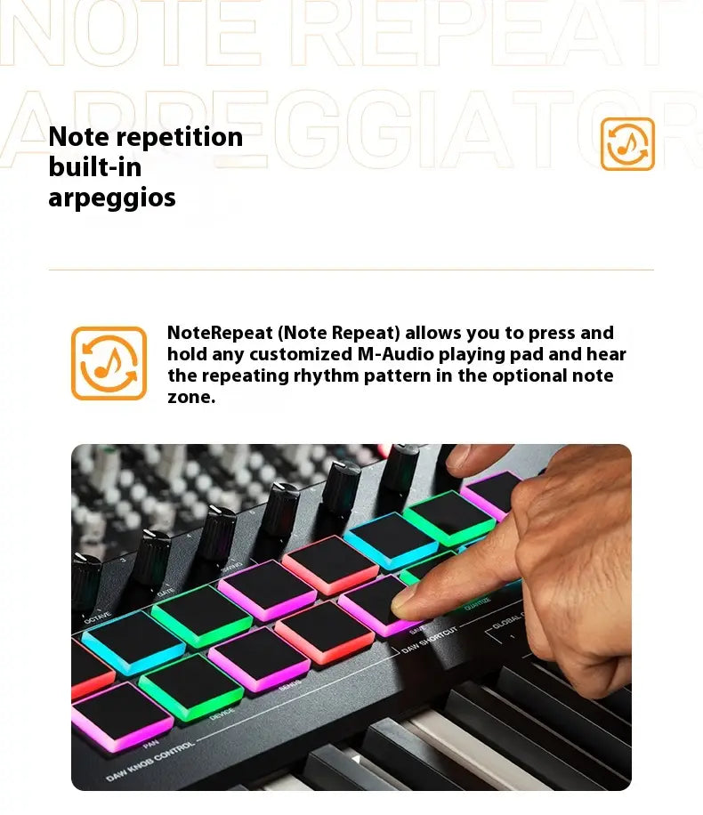 Pro 49 Key USB MIDI Controller Lightweight Plastic Keyboard for Music Orchestration Laptop Interface New Product