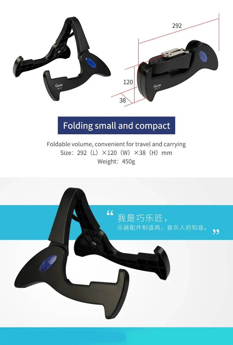 Guitar Stand Folding Tripod Holder A-Frame Musical Instrument Rack Holder Acoustic Classical Electric Guitar Parts & Accessories