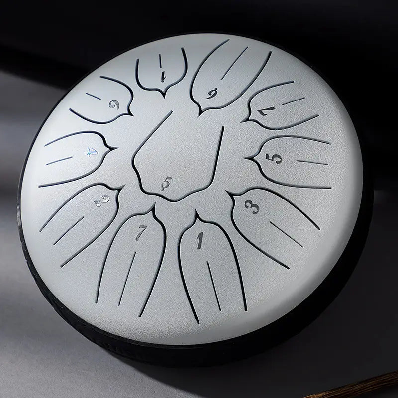 HLURU Glucophone Steel Tongue Drum 6 Inch 11 Notes D Tone Ethereal Drum Music Drum Yoga Meditation Percussion instrument