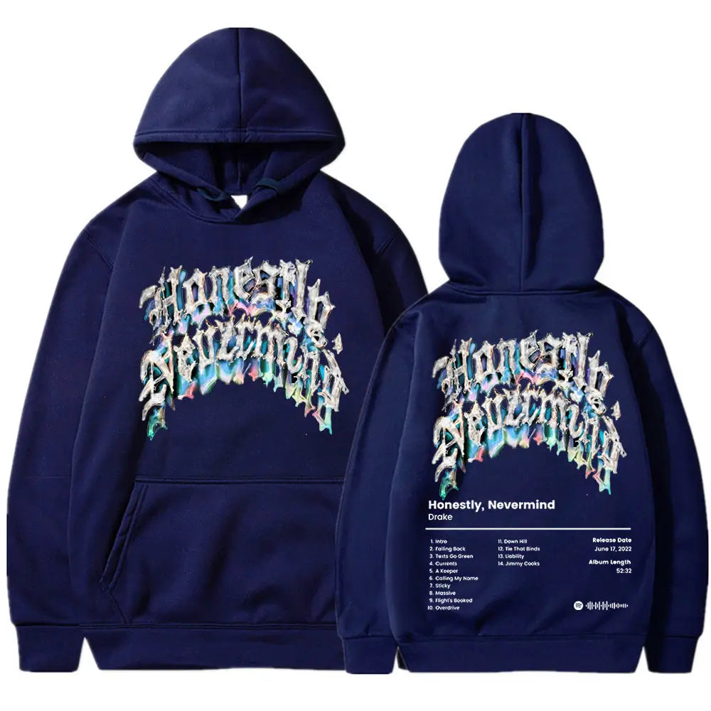 2022 New Rapper Drake Music Album Honestly Nevermind Hoodie Men/women Casual Sweatshirt Streetwear Fashion Hip Hop Pullovers