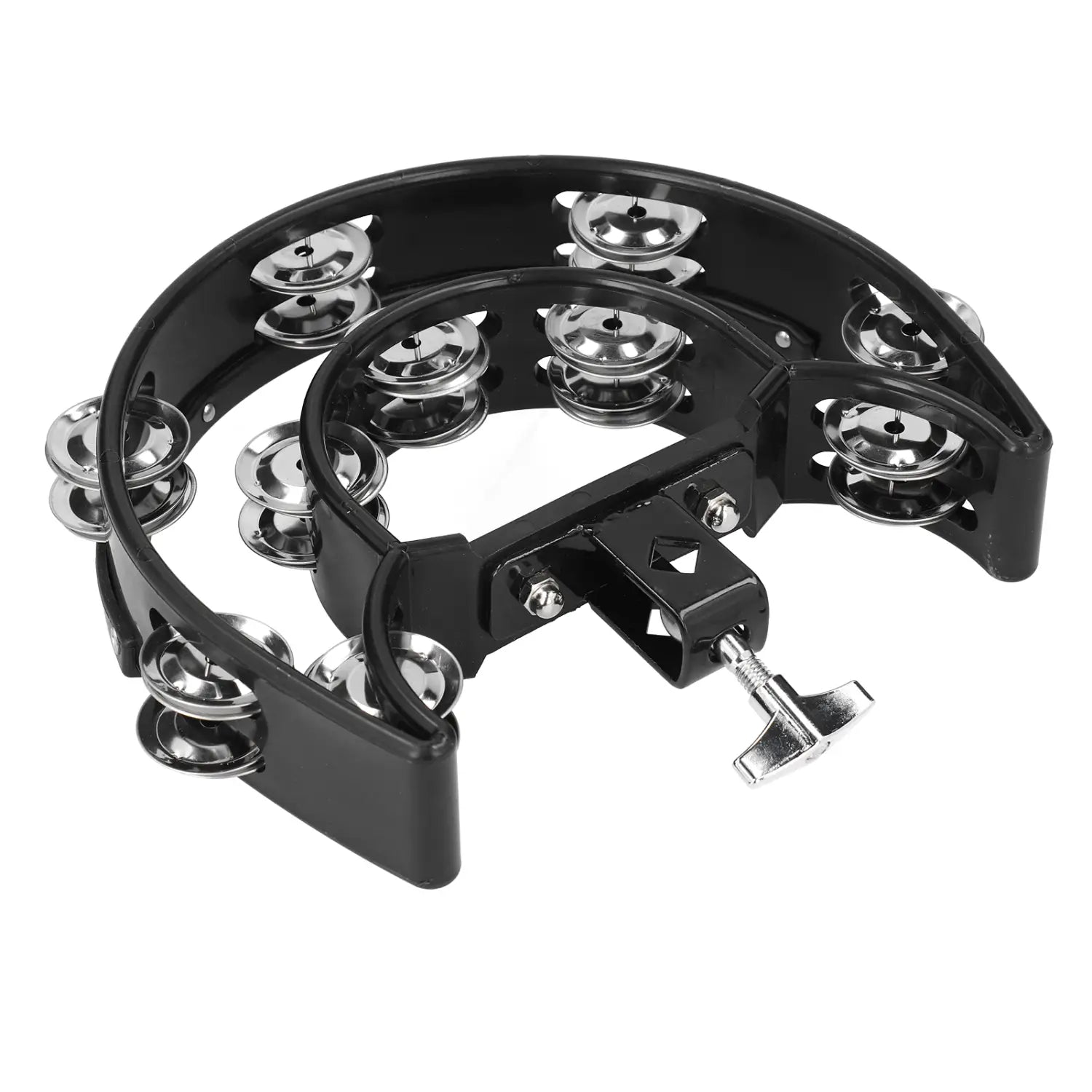 Hi Hat Tambourine Drum Set Multifunctional Hand Bell Rattle Loose Double Row Bells KTV Musical Instrument