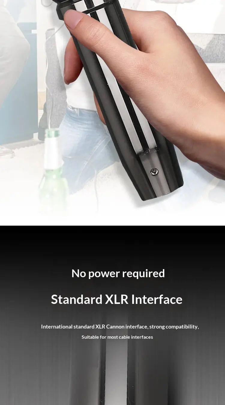 Wired microphone KTV stage karaoke conference singing performance handheld capacitor dynamic 48V microphone church family happy