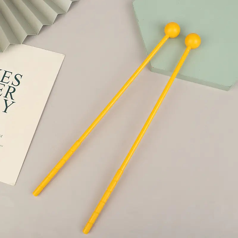 2Pcs 31.0*2.0cm Percussion Drum Sticks Mallets Drumsticks Adults Kids Stick Mallet Plastic Musical Instrument Children’s Toys