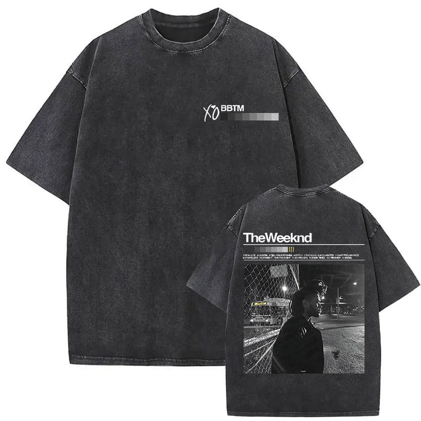 The Weeknd XO Tour 2025 Vintage Washed T Shirt Men’s Women Pop Music Short Sleeve T-Shirts Rap Hip Hop Gothic Clothing T-shirts