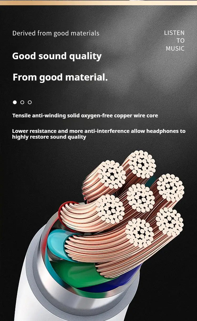 Clip-on Wired Headphones type C&3.5mm Stereo Sports Music Earbuds Handfree Sport Gamer Headset Earphones with HD mic For Samsung