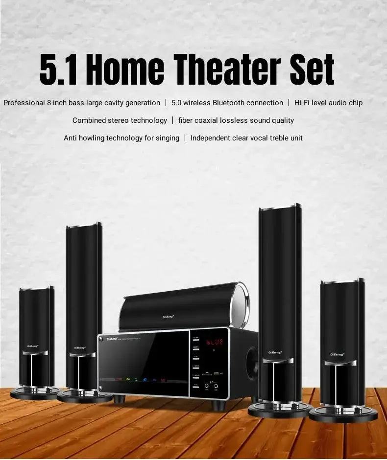 1000W high-power caixa de som bluetooth home TV living room KTV Bluetooth speaker surround sound subwoofer theater sound system