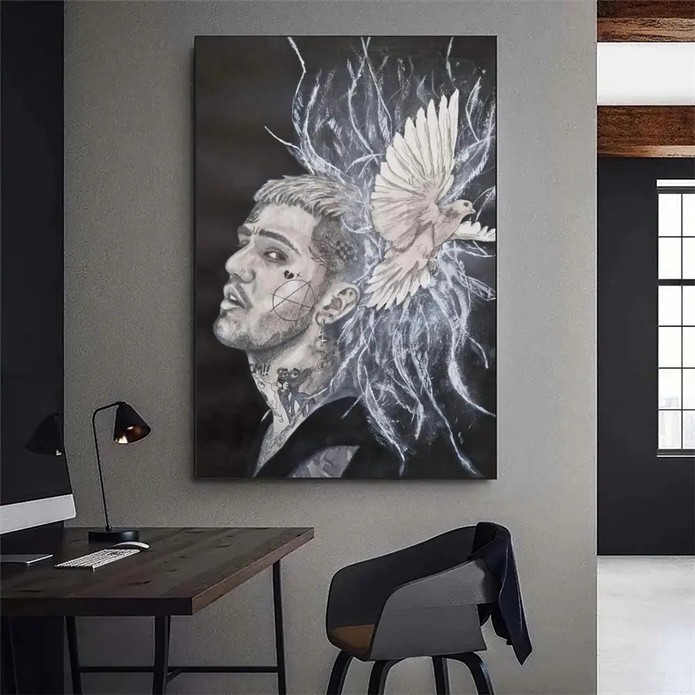 Lil Peep Hellboy Rapper Poster Gallery Prints Painting Wall Canvas Pictures Living Room Sticker Small