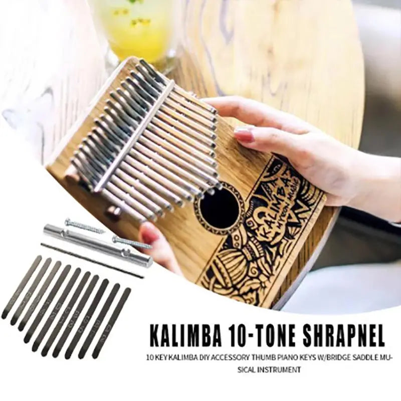【NN77-M3】10 Keys Replacement Kalimba Thumb Piano Bridge Set - Musical Instrument DIY Parts Kit for Kalimba Repair
