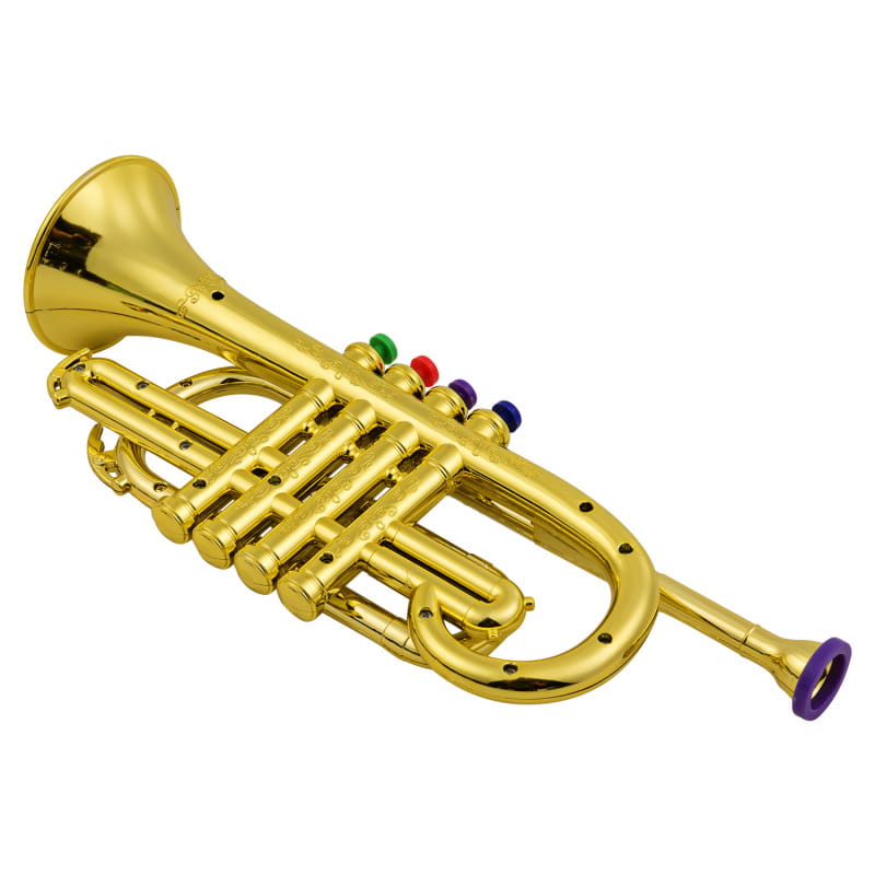 Simulated Trumpet Music Wind Instrument with 4 keys Can be Played Environmentally Friendly ABS Material for Entertainment