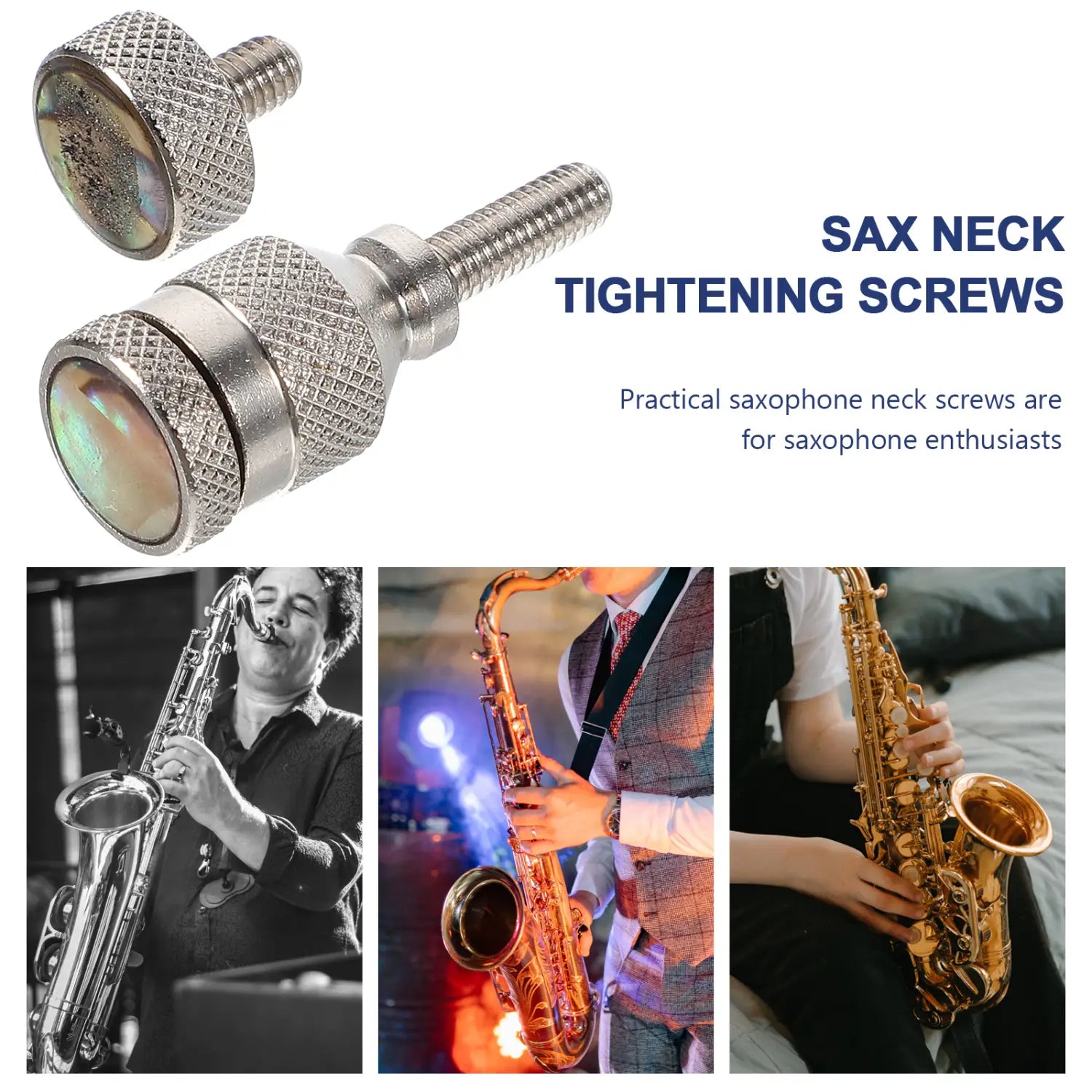 Screw Nut Instrument Repair Tool Saxophone Neck Curved Musical Instruments Accessory Metal Professional Small
