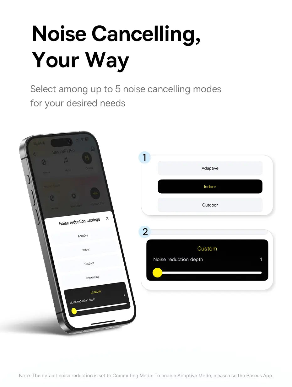 Baseus EP10 Pro ANC Earbuds Wireless Bluetooth 6.0 Earphones 50dB Realtime Adaptive Headphones 6 Mic Hi-Res LDAC IP55 Ear buds