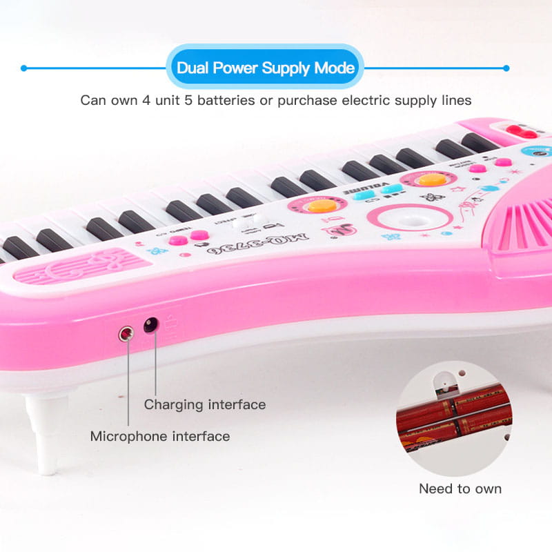 37 Keys Kids Electronic Piano Organ keyboard with Microphone Education Toys Musical Instrument Children Boy Girl Gifts