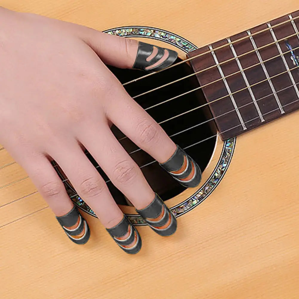 8Pcs Alaska Picks Plectrums S M L XL Stringed Instrument Finger Picks Guitar Finger Covers for Acoustic Electric Guitar