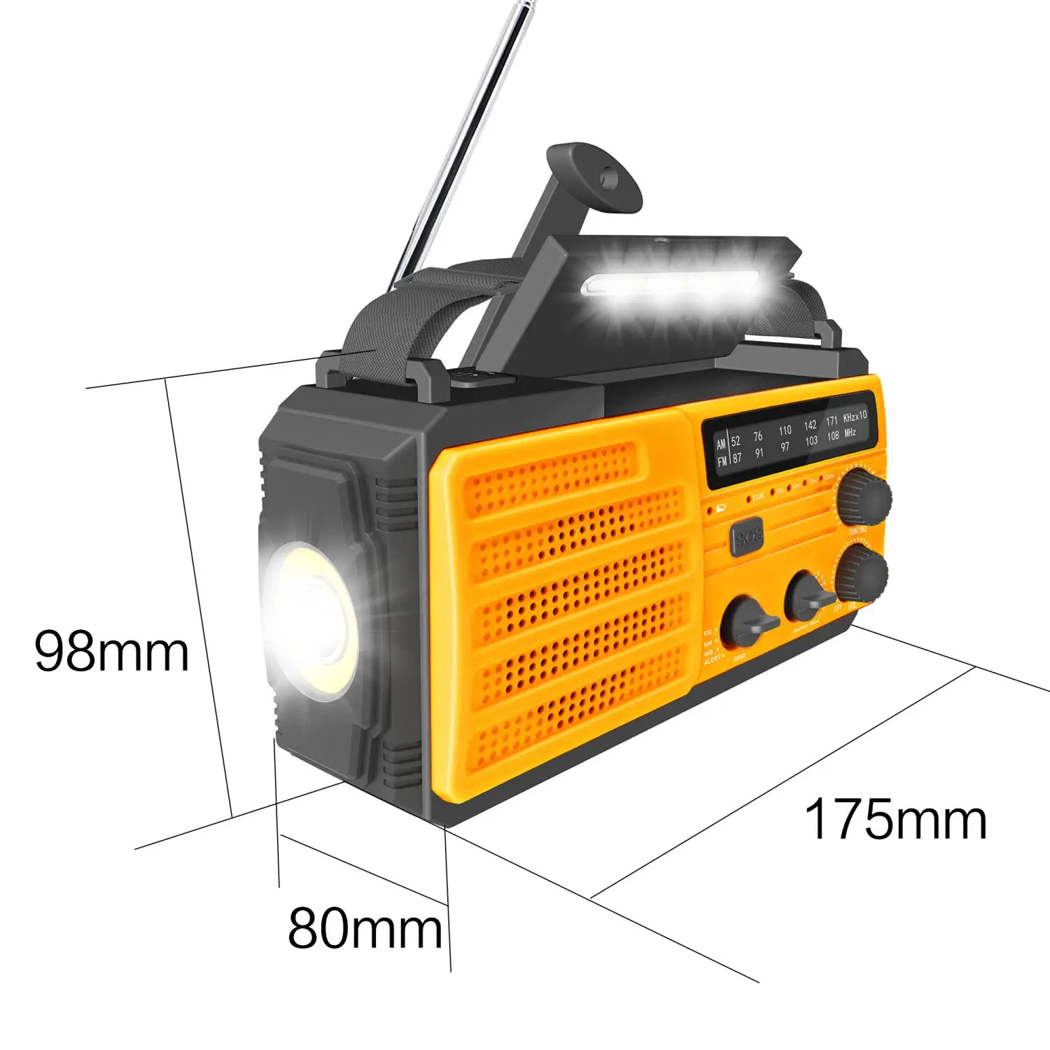 STONEGO Mini Portable Radio Handheld Rechargeable Digital FM USB TF MP3 Player Stonego Speaker Devices Supplies