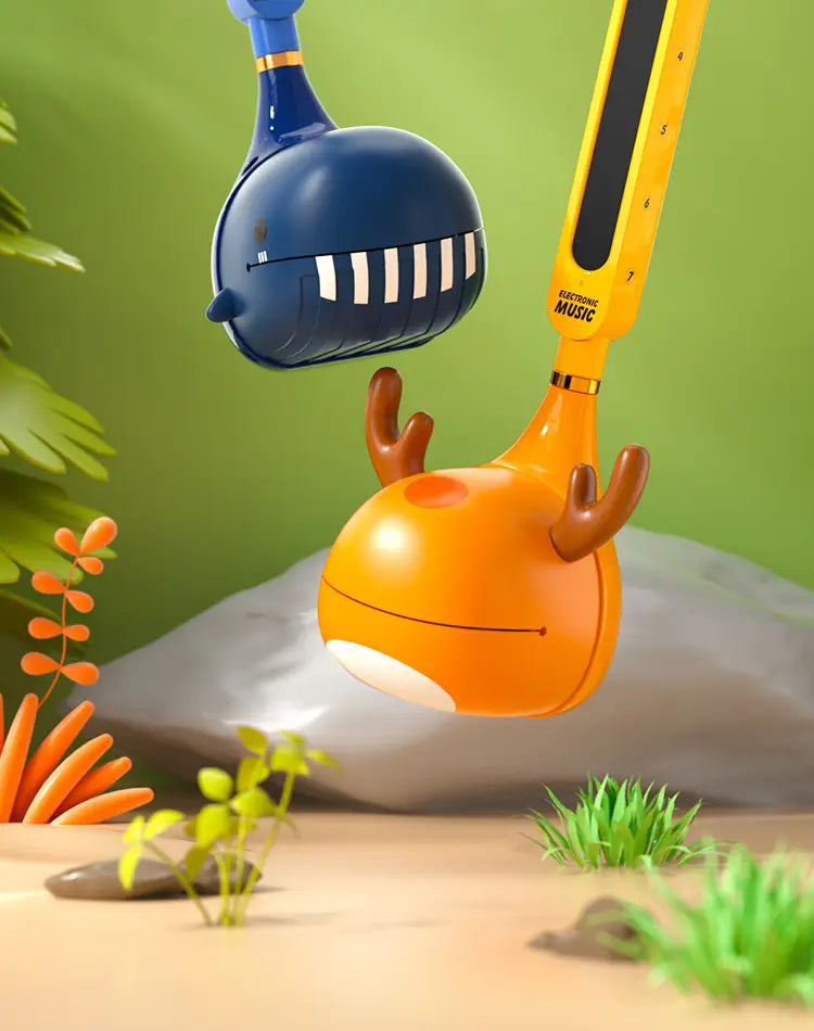 Otamatone Electronic Musical Instrument Portable Synthesizer Toy Deer & Whale Tadpole Piano Music Maker for Kids Beginners Gift