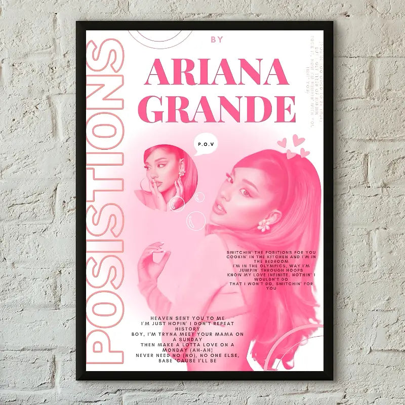 1PC Famous Singer Ariana Grande Poster Poster Paper Print Home Living Room Bedroom Entrance Bar Cafe Art Painting Decoration