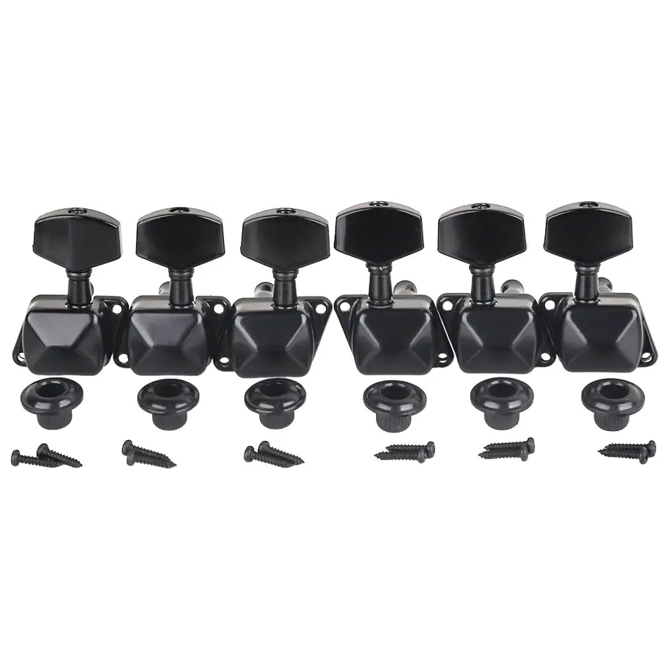 Gearlly 6Pcs 3L3R Semi-Closed String Tuning Pegs Tuning Keys Machine Heads Tuners For Electric Guitar or Acoustic Guitar