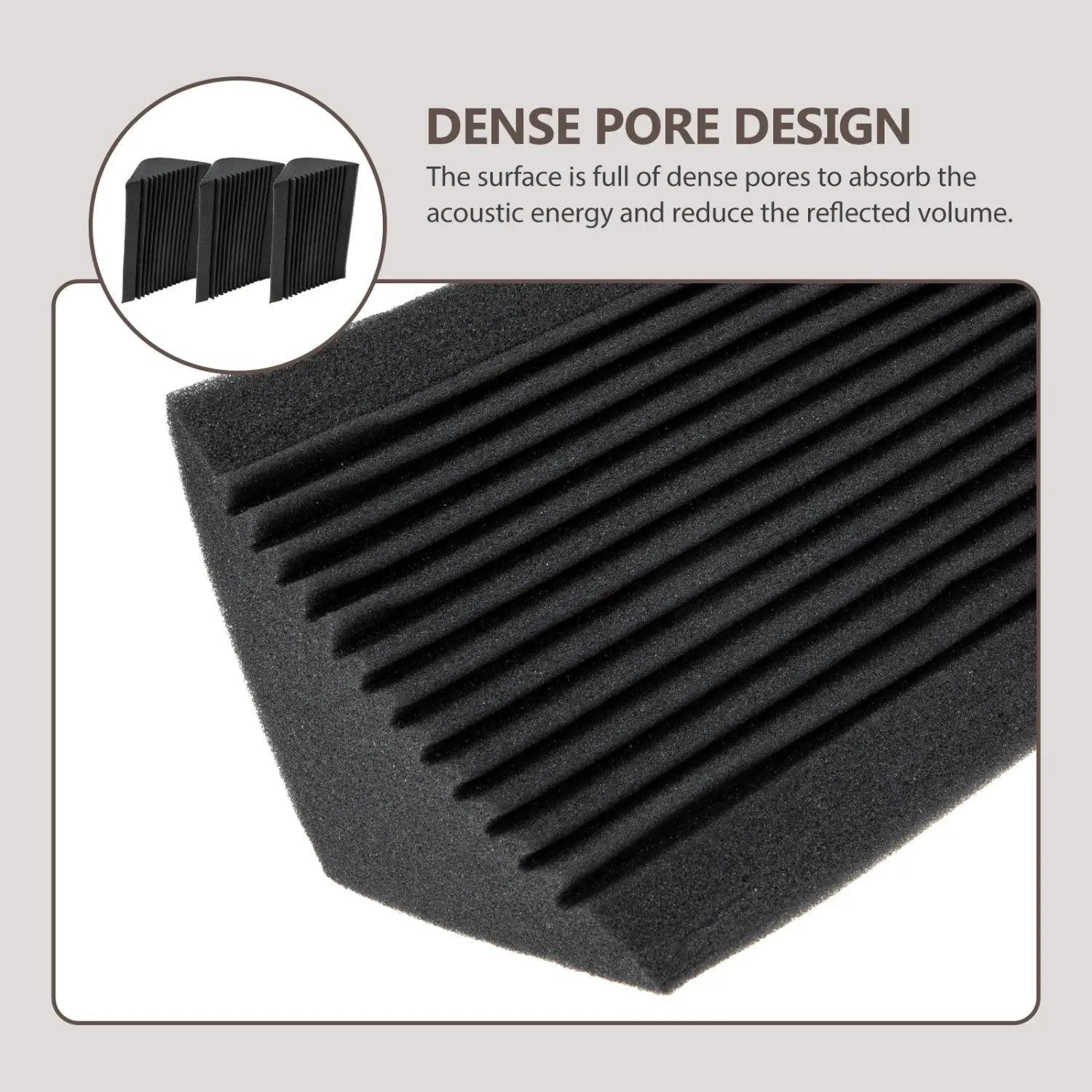 3Pcs Sound Insulation Board Corner Bass Trap Acoustic Panels Sound Absorbing Wall Tiles for Recording Studio Ktv Soundproofing