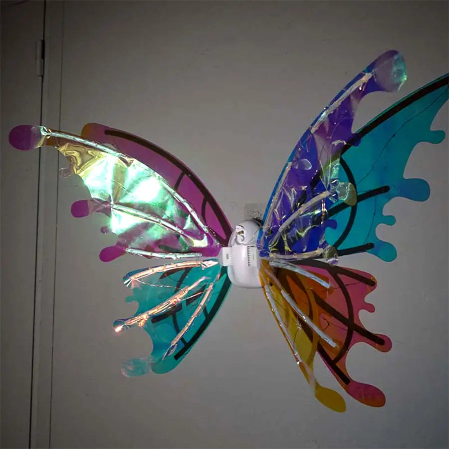 Electrical Butterfly Wings Toy With Music Lights Elf Wings Glowing Shiny Dress Up Moving Fairy Wings For Kids Boys Girls Gift