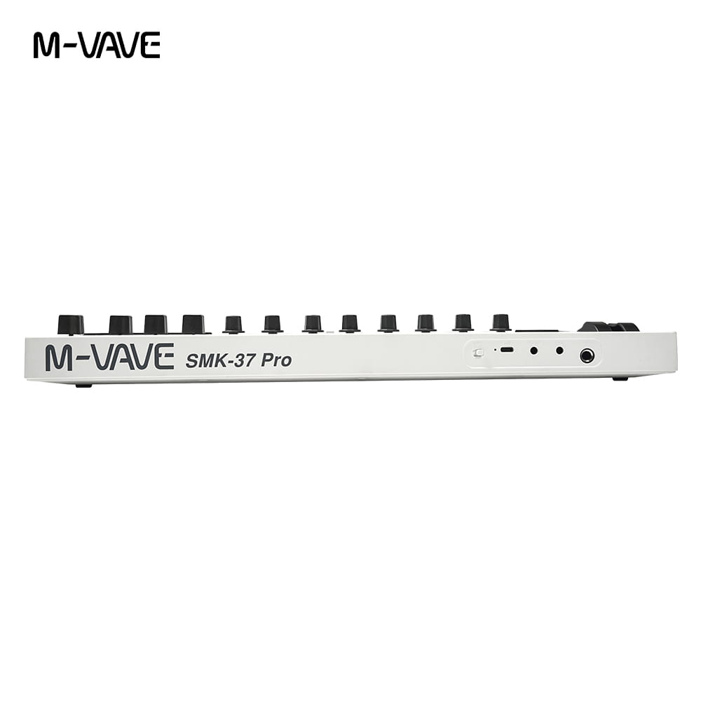 M-VAVE SMK-37 Pro Keyboard 37 Keys MIDI Controller w/Built-in Synthesizer|16 RGB Backlit Drum Pads|4 Sliders|Music Production