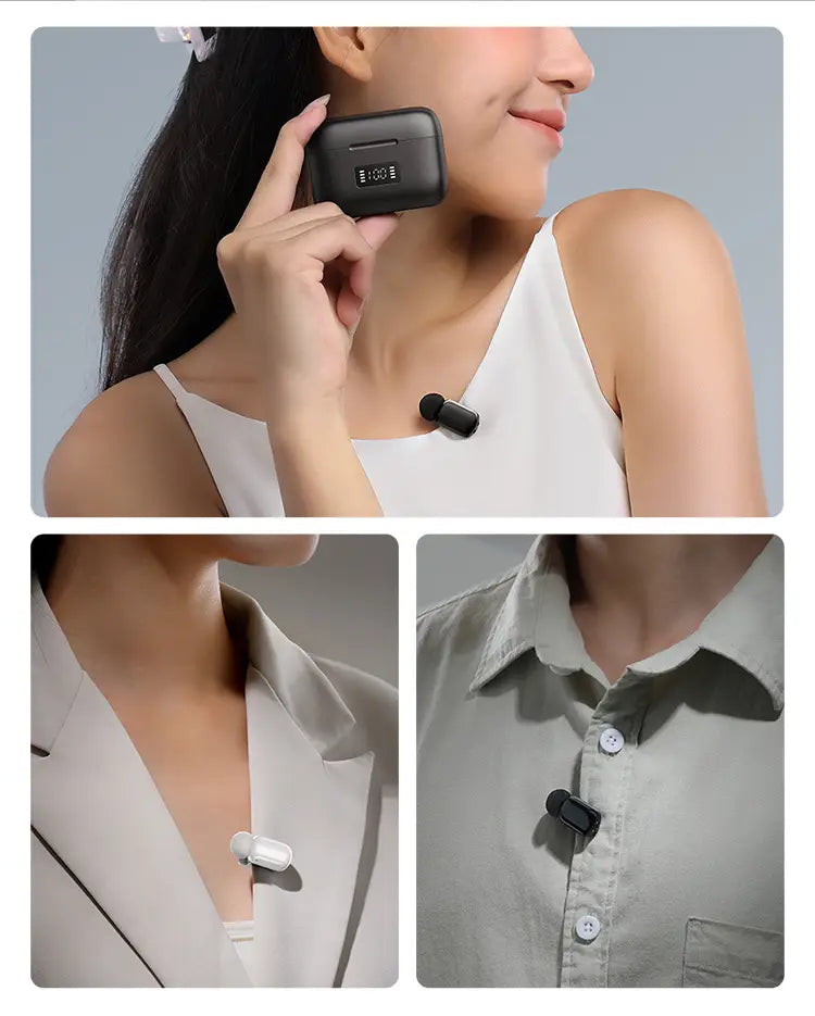 Ulanzi J12 Wireless Lavalier Microphone Audio Video Recording Mini Mic Plug Play For Smartphone Android iPhone Live Broadcast