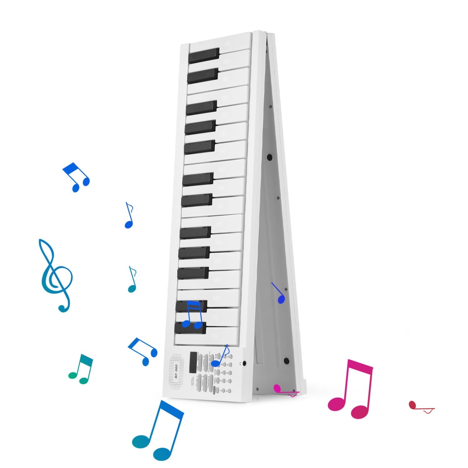 61 Key Electronic Piano Keyboard Portable 16 Tones 100 Rhythms Teaching Function Headphone Jack for Travel Practice Beginners
