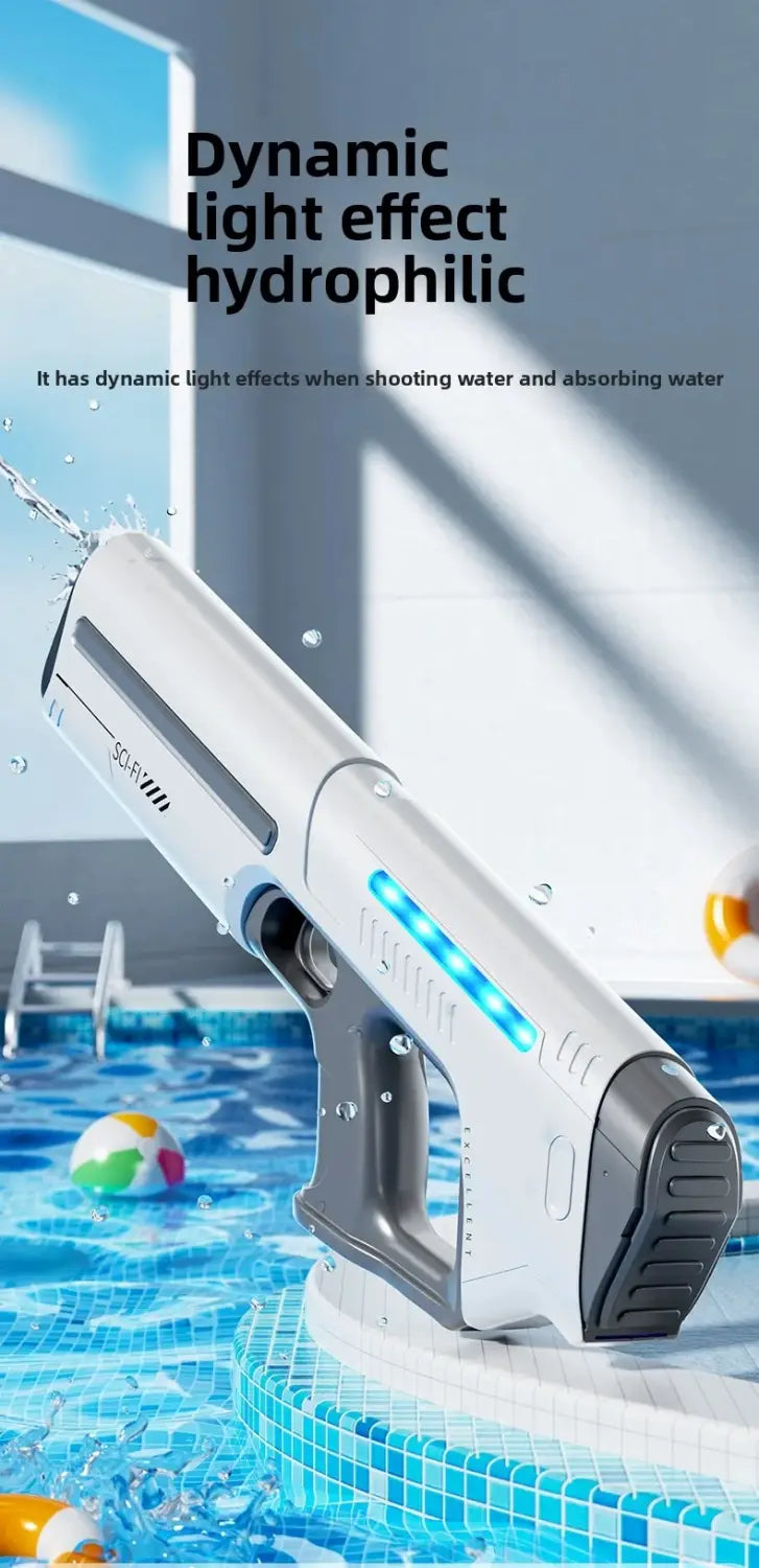 Electric Water Guns for Adults Powerful Squirt Automatic Suction Water Storage Gun Blasters Summer Outdoor Game Toy for Boy Kid