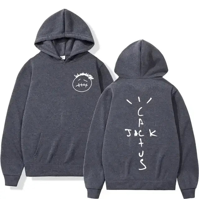 Rapper Cactus Jack’s music album printed sweatshirt for men and women personalized sportswear retro hip-hop fashion pullover