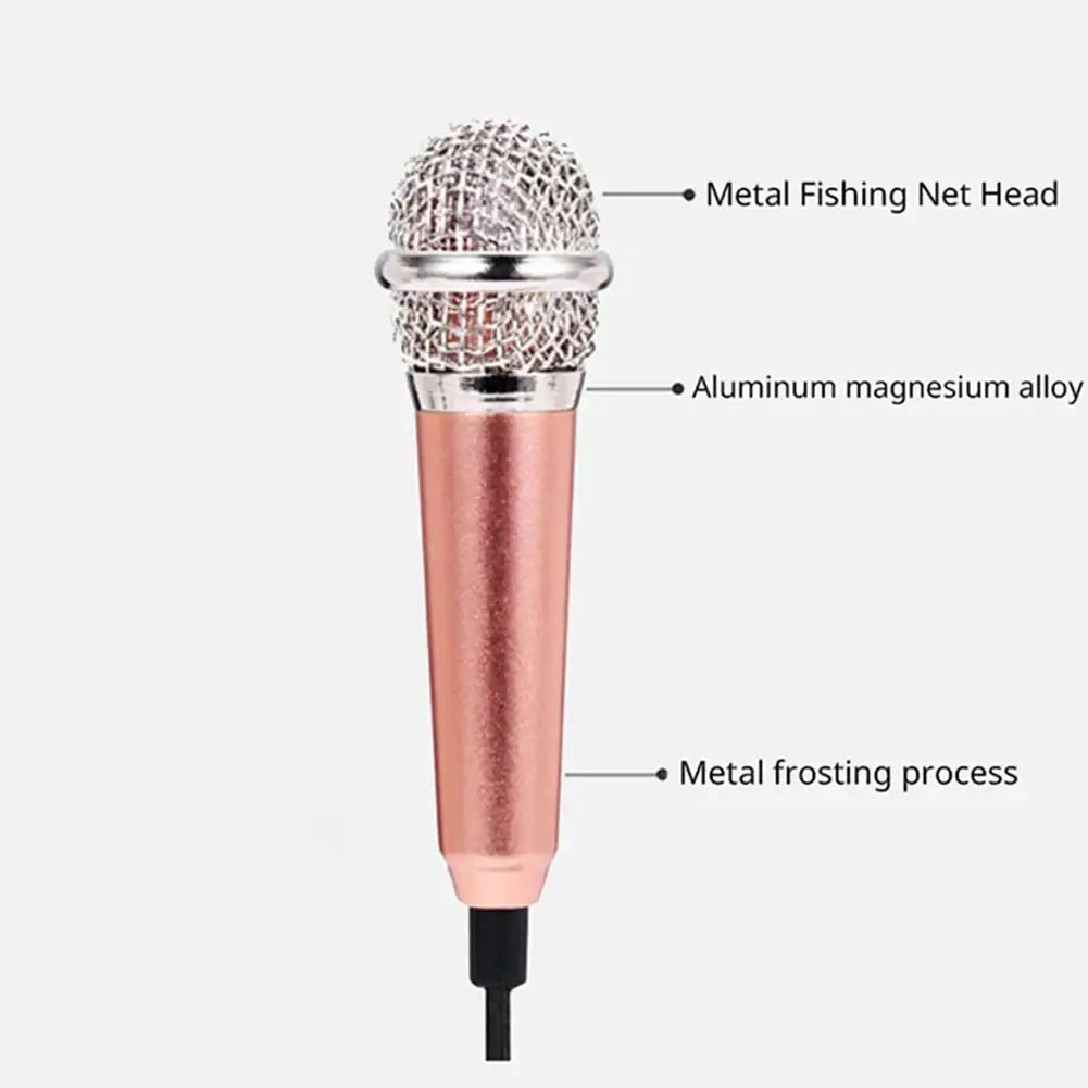 Wired 3.5mm Stereo Studio Microphone Earphone Ktv Karaoke Mini Microfon For Cell Smart Phone Laptops PC Computer Desktop Mik