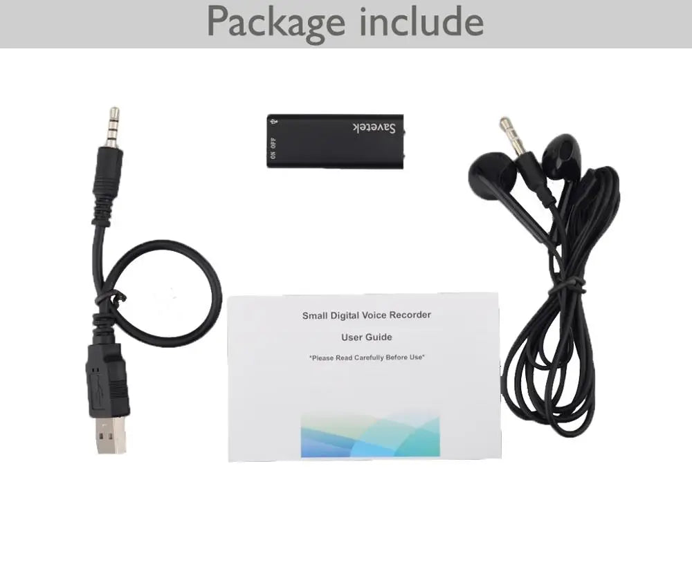 16/32GB Digital Dictaphone Audio Voice HD Noise Reduce Recorder MP3 Player Recording WAV Smallest Mini USB Pen Voice Activated