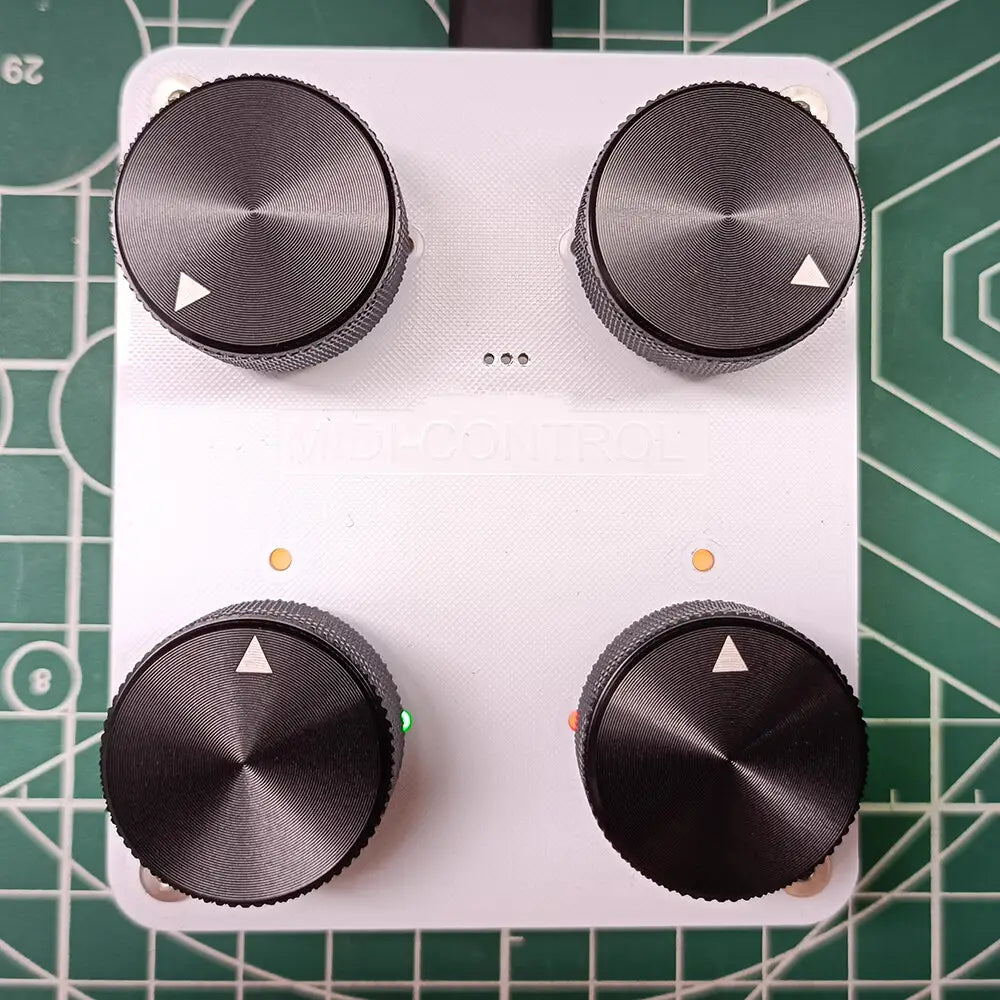 Music Production Software Precision Rotary Encoder 4-Knob MIDI Controller with Customizable CC Mapping USB-C Interface