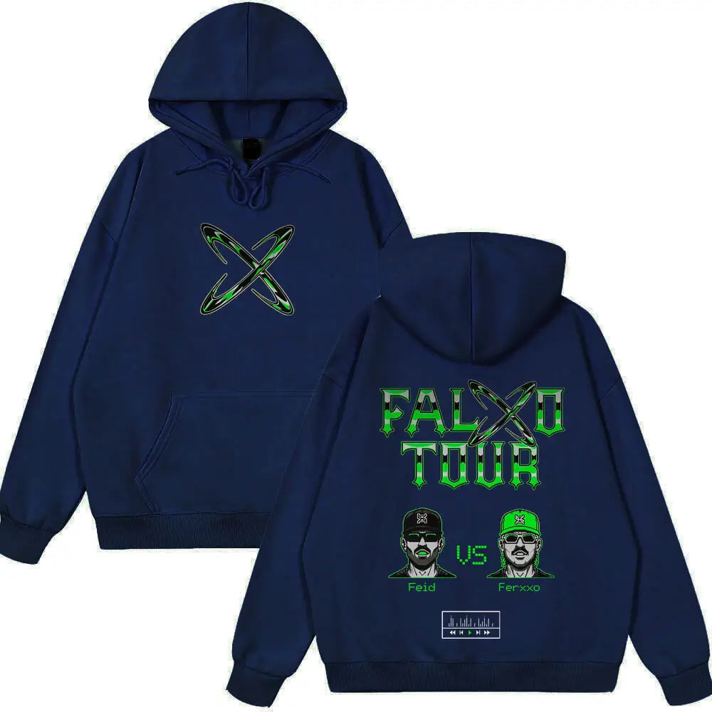 Rapper Feid Ferxxo Tour 2026 Print Hoodie Men Women Fashion Hip-Hop Sweatshirts Casual Cotton Oversized Pullover Streetwear Tops