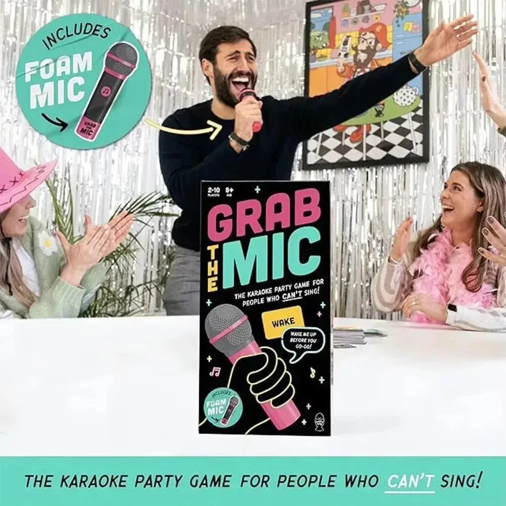 Karaoke Board Game for Family & Party 2–10 Players Fun Singing Card Game with 125 Lyric Cards for Adults