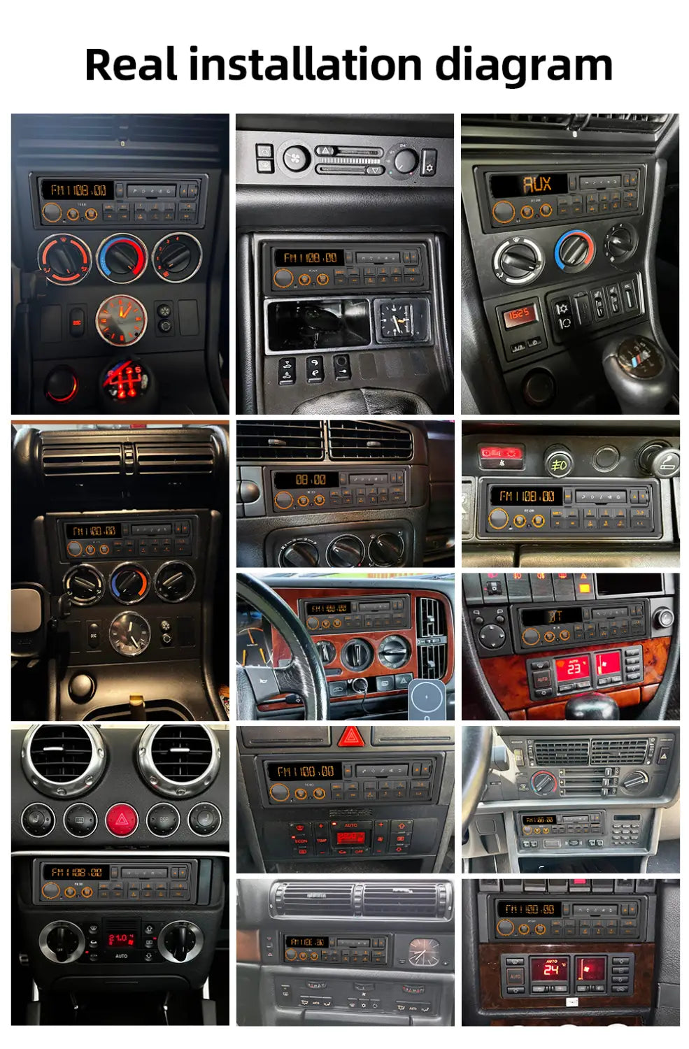 1 Din MP3 Retro Style Car Radio Bluetooth AUX FM AM RDS EQ QC3.0 Voice Control 12V Multimedia Stereo Head Unit USB TF Player