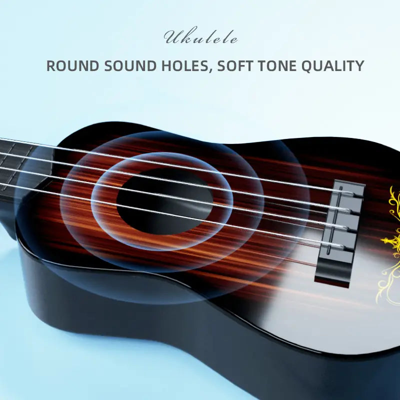 12.6 inches Children Guitar Toy Can Be Used To Play Elementary Instruments With Paddles Simulating Yukrili Music Toys