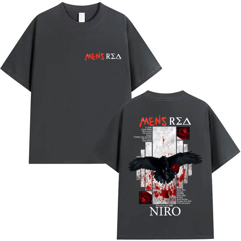 Rapper MENS REA NIRO Album 2025 Merch T Shirt Men’s Women Retro High Quality Cotton T-shirt Hip Hop Loose Short Sleeve T-shirts