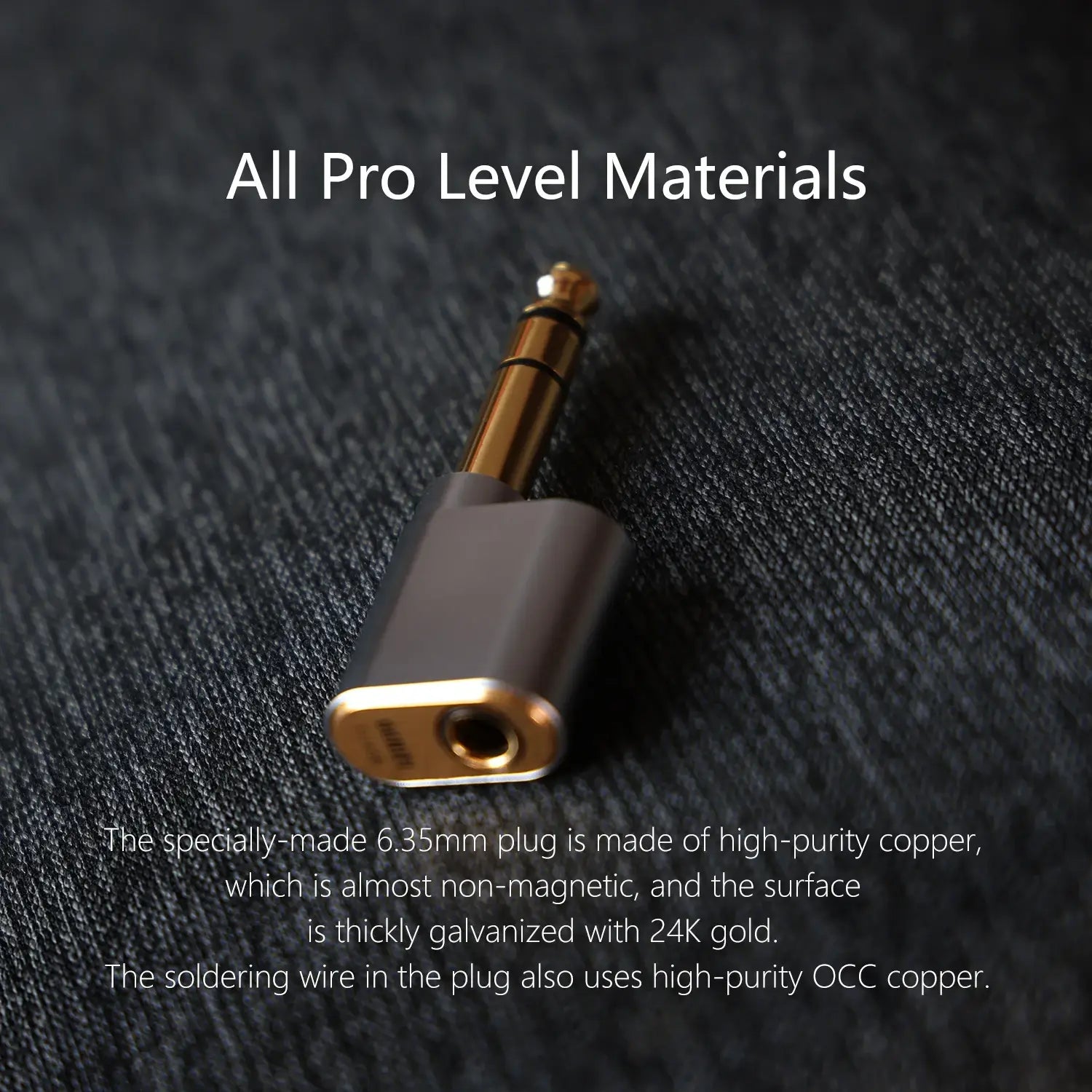 DD ddHiFi DJ65B(AL) Audio Adapter 6.35mm Male to 4.4mm Female for Desktop Amplifier Devices with 6.35mm Output Port