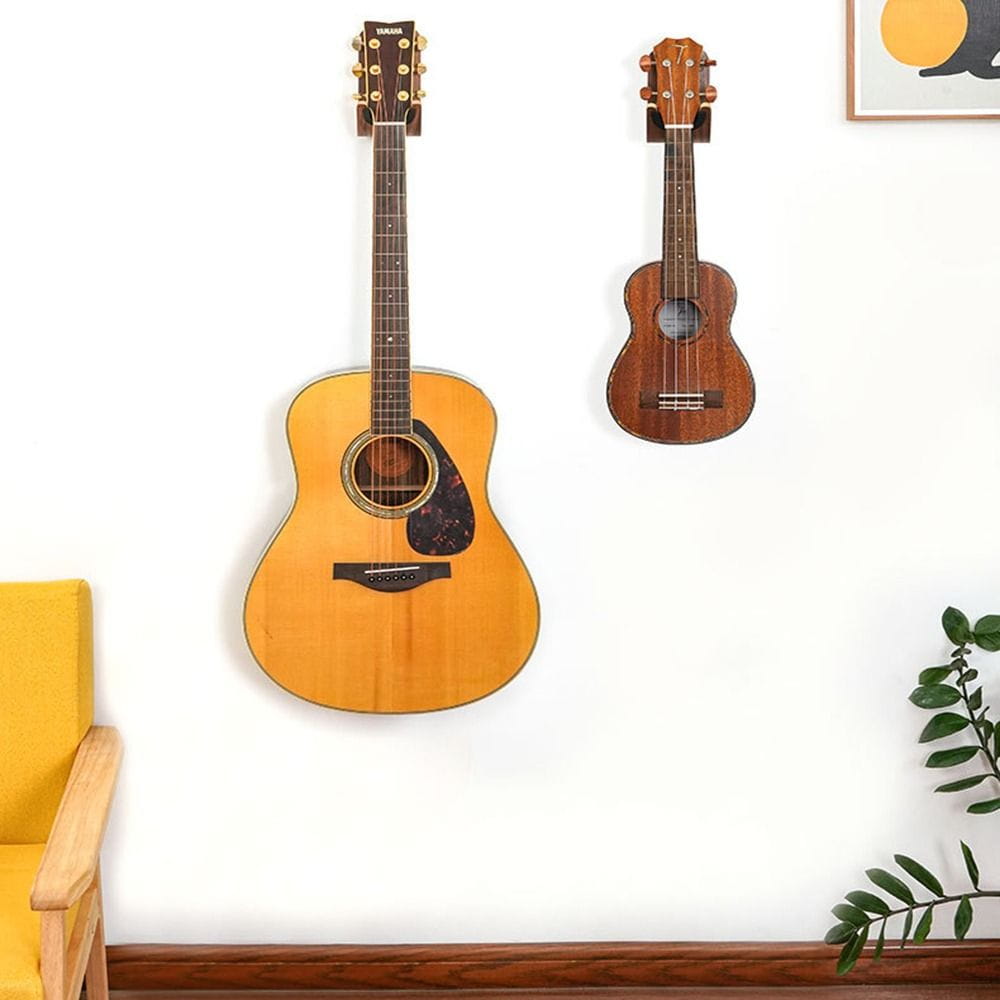Unique Design Wooden Bracket Guitar Hanger Wall Mount Bass Storage Ukulele Hook