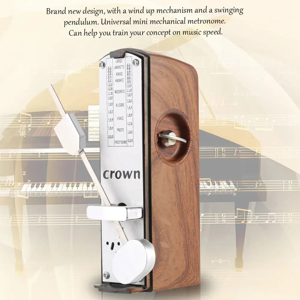 Portable Mini Mechanical Metronome Universal Metronome 11cm Height for Piano Guitar Violin Ukulele Chinese Zither Music Instrume