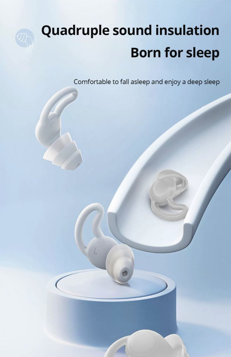 Soundproof Earplugs Three Layer White Silicone Earplugs Waterproof Swimming Earplugs Sleep Noise Reduction